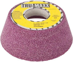 Tru-Maxx - 4" Diam x 1-1/4" Hole x 1-1/2" Thick, K Hardness, 46 Grit Surface Grinding Wheel - Aluminum Oxide, Type 11, Coarse Grade, Vitrified Bond, No Recess - Industrial Tool & Supply