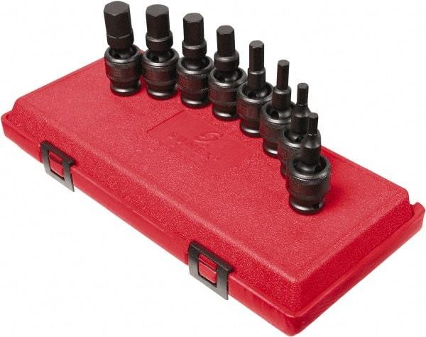 Sunex Tools - 8 Piece 1/2" Drive Metric Impact Hex Bit Socket Set - 6 to 19mm Hex - Industrial Tool & Supply