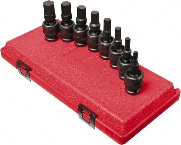 Sunex Tools - 8 Piece 1/2" Drive Inch Impact Hex Bit Socket Set - 1/4 to 3/4" Hex - Industrial Tool & Supply