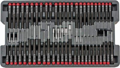 Wiha - 51 Piece Hex, Nut Driver, Phillips, Slotted & Torx Screwdriver Set - Bit Sizes: Hex SAE 0.028, 0.035, 0.05, 1/16, 5/64, 3/32, 7/64, 1/8, 9/64 & 5/32, Philips #000 to #1, Torx T1, T2, T3, T4, T5, T6, T7, T8, T9 & T10 - Industrial Tool & Supply
