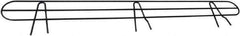 Value Collection - 36" Wide, 4" High, Open Shelving Accessory/Component - Black Powder Finish, 1/2" Deep, Use with NuLine Units - Industrial Tool & Supply