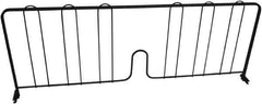 Value Collection - 24" Wide, 8" High, Open Shelving Accessory/Component - Black Powder Finish, 1/2" Deep, Use with NuLine Units - Industrial Tool & Supply
