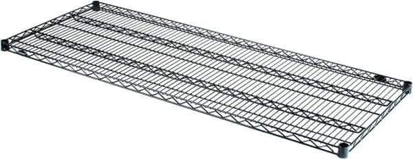 Value Collection - 60" Wide, 1.19" High, Open Shelving Accessory/Component - Black Powder Finish, 24" Deep, Use with NuLine Units - Industrial Tool & Supply