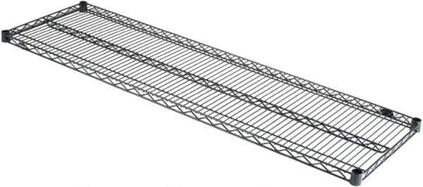 Value Collection - 60" Wide, 1.19" High, Open Shelving Accessory/Component - Black Powder Finish, 18" Deep, Use with NuLine Units - Industrial Tool & Supply