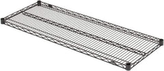 Value Collection - 48" Wide, 1.19" High, Open Shelving Accessory/Component - Black Powder Finish, 18" Deep, Use with NuLine Units - Industrial Tool & Supply
