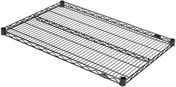 Value Collection - 36" Wide, 1.19" High, Open Shelving Accessory/Component - Black Powder Finish, 24" Deep, Use with NuLine Units - Industrial Tool & Supply