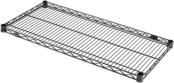 Value Collection - 36" Wide, 1.19" High, Open Shelving Accessory/Component - Black Powder Finish, 18" Deep, Use with NuLine Units - Industrial Tool & Supply