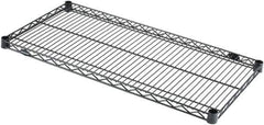 Value Collection - 36" Wide, 1.19" High, Open Shelving Accessory/Component - Black Powder Finish, 18" Deep, Use with NuLine Units - Industrial Tool & Supply