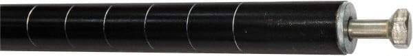 Value Collection - 1-1/2" Wide, 63" High, Open Shelving Accessory/Component - Black Powder Finish, 1-1/2" Deep, Use with NuLine Units - Industrial Tool & Supply