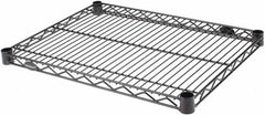 Value Collection - 24" Wide, 1.19" High, Open Shelving Accessory/Component - Black Powder Finish, 18" Deep, Use with NuLine Units - Industrial Tool & Supply