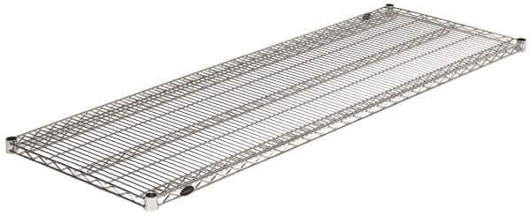 Value Collection - 72" Wide, 1.19" High, Open Shelving Accessory/Component - Stainless Steel Finish, 24" Deep, Use with NuLine Units - Industrial Tool & Supply
