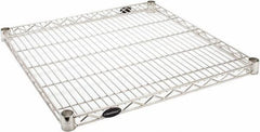 Value Collection - 24" Wide, 1.19" High, Open Shelving Accessory/Component - Stainless Steel Finish, 24" Deep, Use with NuLine Units - Industrial Tool & Supply