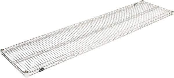 Value Collection - 72" Wide, 1.19" High, Open Shelving Accessory/Component - Stainless Steel Finish, 18" Deep, Use with NuLine Units - Industrial Tool & Supply