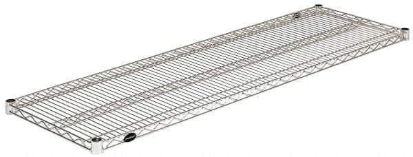 Value Collection - 60" Wide, 1.19" High, Open Shelving Accessory/Component - Stainless Steel Finish, 18" Deep, Use with NuLine Units - Industrial Tool & Supply