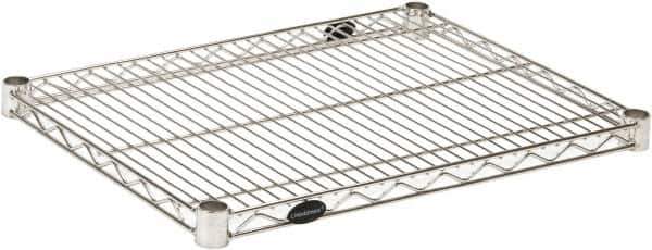 Value Collection - 24" Wide, 1.19" High, Open Shelving Accessory/Component - Stainless Steel Finish, 18" Deep, Use with NuLine Units - Industrial Tool & Supply