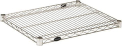 Value Collection - 24" Wide, 1.19" High, Open Shelving Accessory/Component - Stainless Steel Finish, 18" Deep, Use with NuLine Units - Industrial Tool & Supply