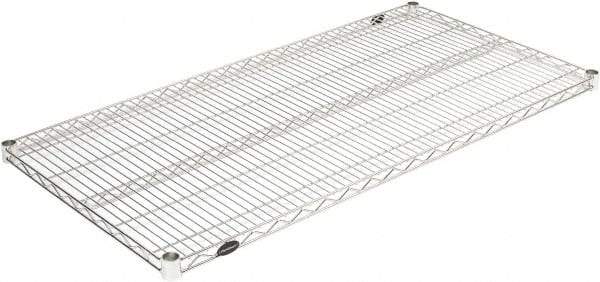 Value Collection - 60" Wide, 1.19" High, Open Shelving Accessory/Component - Chrome Finish, 24" Deep, Use with NuLine Units - Industrial Tool & Supply