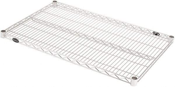 Value Collection - 37" Wide, 1.19" High, Open Shelving Accessory/Component - Stainless Steel Finish, 25" Deep, Use with NuLine Units - Industrial Tool & Supply