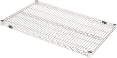 Value Collection - 37" Wide, 1.19" High, Open Shelving Accessory/Component - Stainless Steel Finish, 25" Deep, Use with NuLine Units - Industrial Tool & Supply