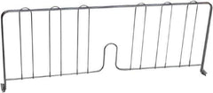 Value Collection - 14" Wide, 8" High, Open Shelving Accessory/Component - Chrome Finish, 1/2" Deep, Use with NuLine Units - Industrial Tool & Supply