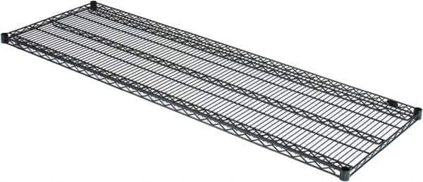 Value Collection - 72" Wide, 1.19" High, Open Shelving Accessory/Component - Black Powder Finish, 24" Deep, Use with NuLine Units - Industrial Tool & Supply