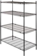 Value Collection - 4 Shelf Wire Shelving - Starter Unit - 48" Wide x 18" Deep x 63" High, - Industrial Tool & Supply