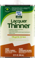 Klean-Strip - 1 Qt Lacquer Thinner - 230 gL VOC Content, Comes in Metal Can - Industrial Tool & Supply