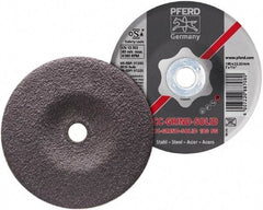 PFERD - 46 Grit, 7" Wheel Diam, 7/8" Arbor Hole, Type 27 Depressed Center Wheel - Aluminum Oxide - Industrial Tool & Supply