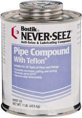 Bostik - 1 Lb Can High Temperature Anti-Seize Lubricant - With PTFE, -297 to 1,800°F, Off-White, Water Resistant - Industrial Tool & Supply