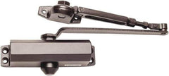 Falcon - 7" Closer Body Length, Light-Duty ADA Complaint Door Closer to Hold Open Manual Damper - Dark Bronze Finish - Industrial Tool & Supply