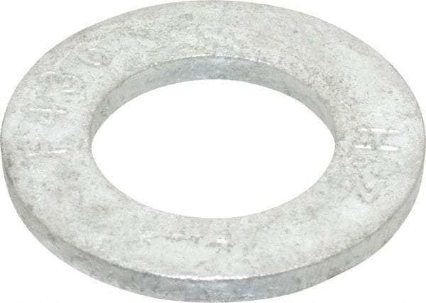 Value Collection - 3/4" Screw, Grade SAE 1035-1050 Steel Standard Flat Washer - 0.805" ID x 1-15/32" OD, 0.177" Thick, Galvanized Finish - Industrial Tool & Supply
