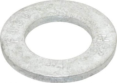 Value Collection - 3/4" Screw, Grade SAE 1035-1050 Steel Standard Flat Washer - 0.805" ID x 1-15/32" OD, 0.177" Thick, Galvanized Finish - Industrial Tool & Supply