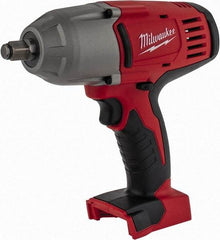 Milwaukee Tool - 1/2" Drive 18 Volt Pistol Grip Cordless Impact Wrench & Ratchet - 0 to 1,900 RPM, 0 to 2,200 BPM, 450 Ft/Lb Torque, Lithium-Ion Batteries Not Included - Industrial Tool & Supply