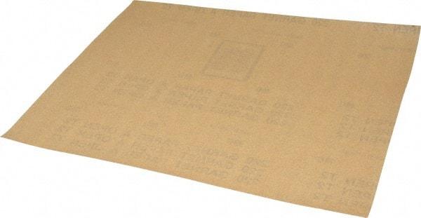 Norton - 220 Grit, Garnet Sanding Sheet - 11" Long x 9" Wide, Very Fine Grade, A Weighted Paper Backing - Industrial Tool & Supply