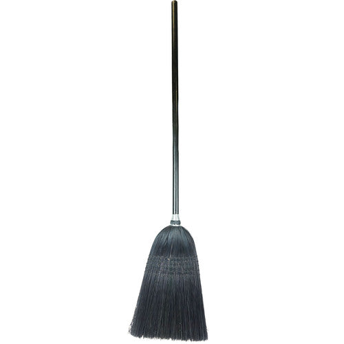 Light Industrial Upright Broom, 100 Percent Black Corn Fill, 56″ Overall Length - Industrial Tool & Supply