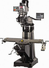 Vectrax - 9" Table Width x 48" Table Length, Variable Speed Pulley Control, 3 Phase Knee Milling Machine - R8 Spindle Taper, 2 hp - Industrial Tool & Supply