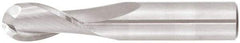 Niagara Cutter - 5/16" Diam, 1-5/8" LOC, 2 Flute Solid Carbide Ball End Mill - TiAlN Finish, Single End, 4" OAL, 5/16" Shank Diam, Spiral Flute - Industrial Tool & Supply