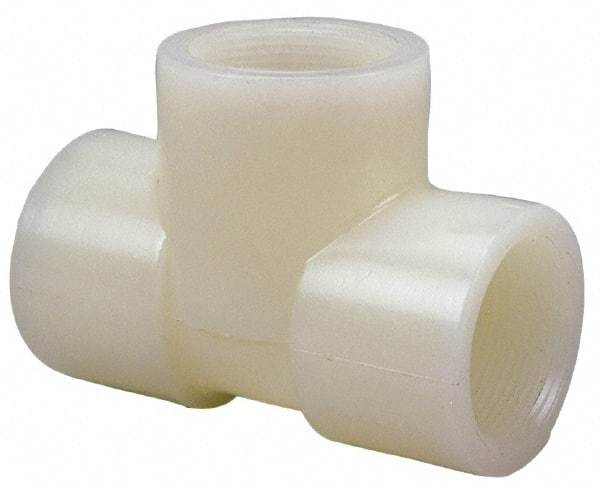 NIBCO - 3/4" PVDF Plastic Pipe Tee - Schedule 80, FIPT x FIPT x FIPT End Connections - Industrial Tool & Supply