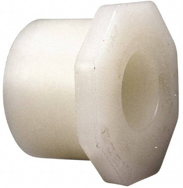 NIBCO - 2 x 1-1/2" PVDF Plastic Pipe Flush Socket Reducer Bushing - Schedule 80, SPIG x S End Connections - Industrial Tool & Supply