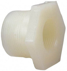 NIBCO - 2 x 1" PVDF Plastic Pipe Flush Threaded Reducer Bushing - Schedule 80, MIPT x FIPT End Connections - Industrial Tool & Supply