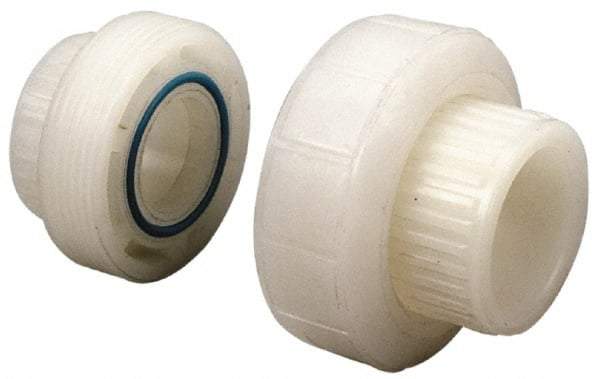 NIBCO - 1/2" PVDF Plastic Pipe Socket Union - Schedule 80, S x S End Connections - Industrial Tool & Supply
