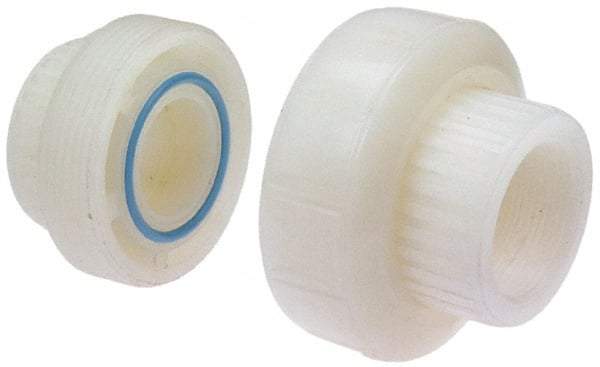 NIBCO - 3/4" PVDF Plastic Pipe Threaded Union - Schedule 80, FIPT x FIPT End Connections - Industrial Tool & Supply