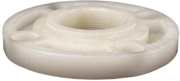 NIBCO - 2" Pipe, 6" OD, PVDF Threaded Pipe Flange - Schedule 80, Natural - Industrial Tool & Supply