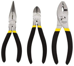 Stanley - 3 Piece Plier Set - Comes in Display Card - Industrial Tool & Supply