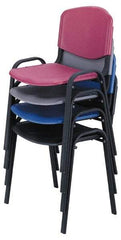 Safco - Black Stackinging Chair - 21 Inch Wide x 18 Inch Deep x 7 Inch High - Industrial Tool & Supply