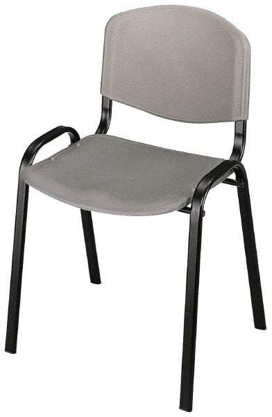 Safco - Charcoal Stackinging Chair - 21 Inch Wide x 18 Inch Deep x 7 Inch High - Industrial Tool & Supply