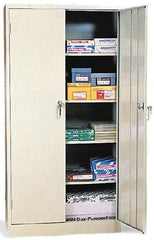 Sandusky Atlantic - 5 Shelf Locking Storage Cabinet - Steel, 36" Wide x 18" Deep x 72" High, Beige - Industrial Tool & Supply