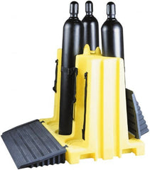 Enpac - Gas Cylinder Carts, Racks, Stands & Holders Type: Six Cylinder Floor Stand Rack Fits Cylinder Diameter: 3; 4; 5; 6; 7; 8; 9; 10 (Inch) - Industrial Tool & Supply