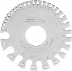 SPI - #36 Steel Wire and Sheet Metal Gage - Use with Uncoated Sheet and Plate Iron and Steel - Industrial Tool & Supply