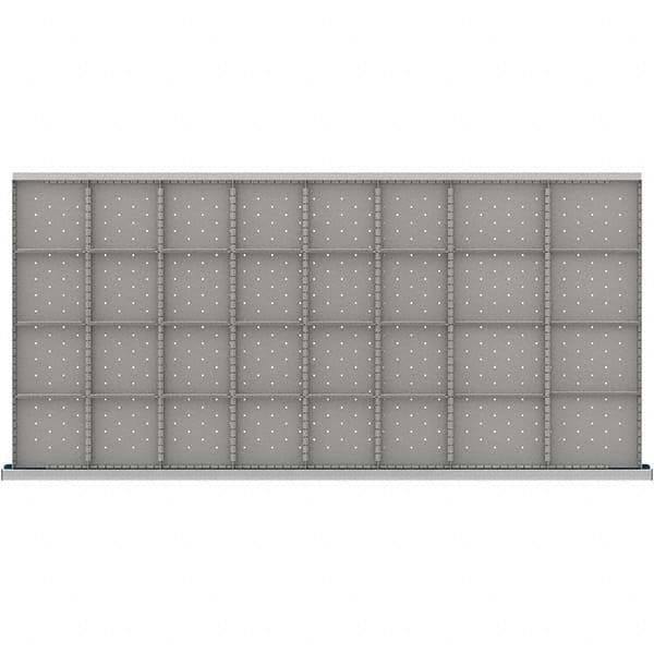 LISTA - 32-Compartment Drawer Divider Layout for 3.15" High Drawers - Industrial Tool & Supply